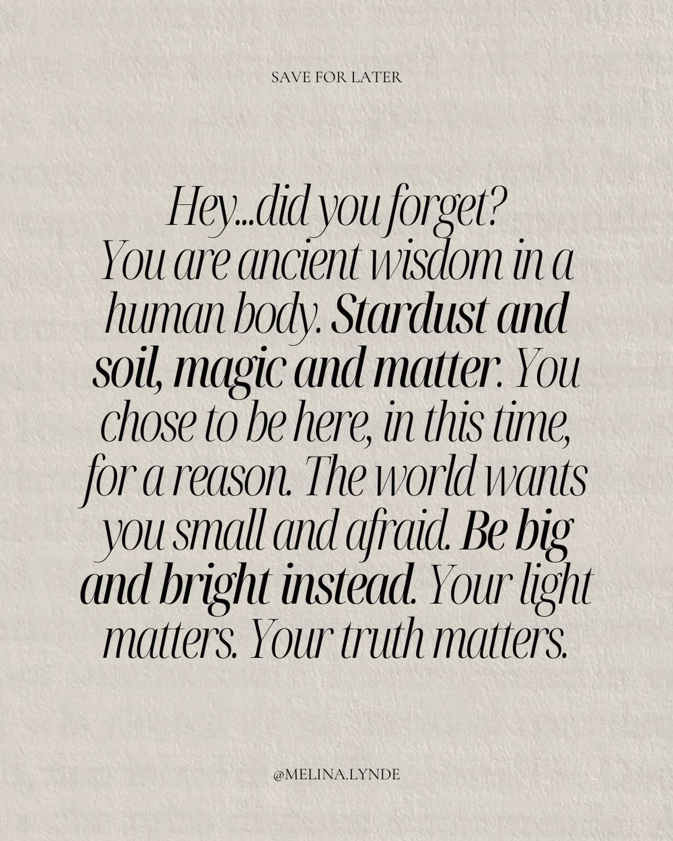 They want you small, scared, and forgetting your power.

But here’s the thing…you’re not any of those things.

You’re ancient wisdom in modern times! 🔮🪄🦄✨

Your light is exactly what this shitshow needs.

So shine babeeeeeeeee shine!!!

Speaking of shining your light...

I created this Clear + Anchor Meditation for when the world feels heavy and you need to remember what's actually yours to carry.

In 20 minutes, you'll:

✨ Clear energy you've picked up that was never yours
✨ Release the overwhelm and mental noise
✨ Ground back into your own center and strength
✨ Remember your power when everything feels too much

Because sometimes the most radical thing you can do is clear what's not yours and anchor into what is.

Comment CLEAR and I'll send you the link (no signup required) 💫